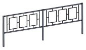 Пешеходное ограждение бетонируемое 2 метра 2000х850мм