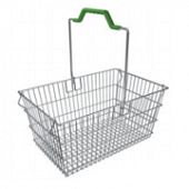 Корзина покупательская хром Shols 20 литров 1 ручка с фиксацией