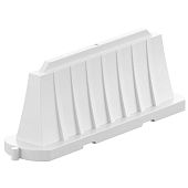 Дорожный водоналивной вкладывающийся барьер блок 2 метра белый